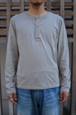 画像1: Beautifical（ビューティフィカル）　HENLY NECK L/S Tee [LT.GRAY] (1)