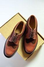 画像1: Arrow Footwear by White & Co. 1890 (アローフットウェア バイ ホワイトアンドコー1890) BROWN 5 EYE BLOGUE SHOE 【別注】 (1)