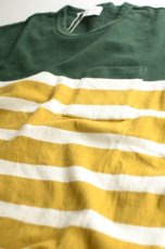 画像6: 【SALE!】FLISTFIA (フリストフィア)Long Sleeve Side Slit Pull Over [Green/White/Mustard〕 (6)