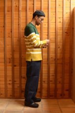 画像13: 【SALE】FLISTFIA (フリストフィア)Long Sleeve Side Slit Pull Over [Green/White/Mustard〕 (13)