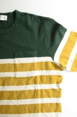 画像4: 【SALE】FLISTFIA (フリストフィア)Long Sleeve Side Slit Pull Over [Green/White/Mustard〕 (4)