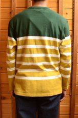 画像11: 【SALE!】FLISTFIA (フリストフィア)Long Sleeve Side Slit Pull Over [Green/White/Mustard〕 (11)