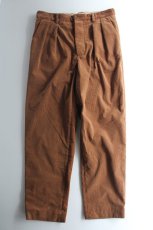 画像2: 【SALE】*A VONTADE (アボンタージ) 2 Tuck Atrlier Trousers [BROWN] (2)