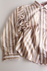 画像11: 【SALE!】Beautilities(ビューティリティーズ) Utility Zip Shirt  [Beige Stripe] (11)