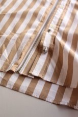 画像10: 【SALE!】Beautilities(ビューティリティーズ) Utility Zip Shirt  [Beige Stripe] (10)