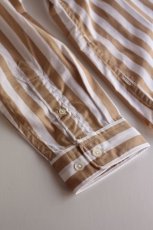 画像6: 【SALE!】Beautilities(ビューティリティーズ) Utility Zip Shirt  [Beige Stripe] (6)