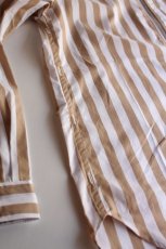画像7: 【SALE】Beautilities(ビューティリティーズ) Utility Zip Shirt  [Beige Stripe] (7)