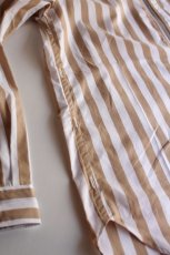 画像7: 【SALE!】Beautilities(ビューティリティーズ) Utility Zip Shirt  [Beige Stripe] (7)