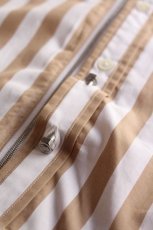 画像9: 【SALE!】Beautilities(ビューティリティーズ) Utility Zip Shirt  [Beige Stripe] (9)