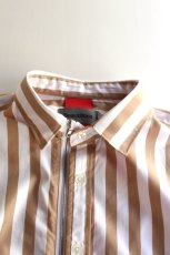 画像2: 【SALE!】Beautilities(ビューティリティーズ) Utility Zip Shirt  [Beige Stripe] (2)