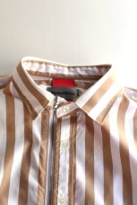 画像2: Beautilities(ビューティリティーズ) Utility Zip Shirt  [Beige Stripe] (2)