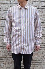 画像18: 【SALE!】Beautilities(ビューティリティーズ) Utility Zip Shirt  [Beige Stripe] (18)