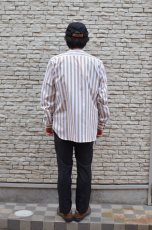 画像17: 【SALE!】Beautilities(ビューティリティーズ) Utility Zip Shirt  [Beige Stripe] (17)