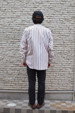 画像17: Beautilities(ビューティリティーズ) Utility Zip Shirt  [Beige Stripe] (17)