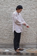 画像16: Beautilities(ビューティリティーズ) Utility Zip Shirt  [Beige Stripe] (16)