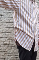 画像19: 【SALE】Beautilities(ビューティリティーズ) Utility Zip Shirt  [Beige Stripe] (19)