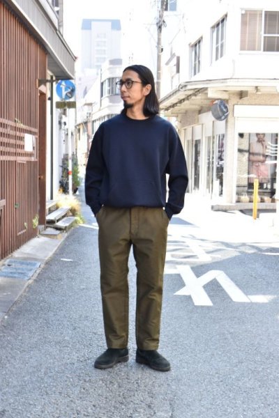 画像1: 【SALE】FUJITO (フジト) Tapered Pants [OLIVE GREEN]