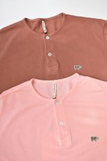 画像2: 【SALE】SCYE BASICS (サイベーシックス) Garment Dyed Cotton Pique Henley Neck Shirt [2-colors] (2)
