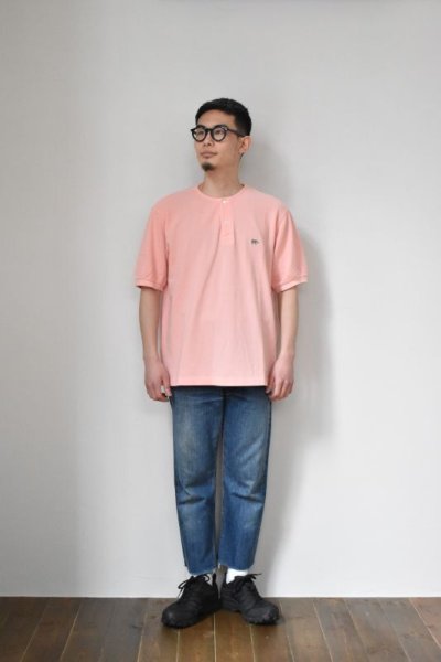 画像1: SCYE BASICS (サイベーシックス) Garment Dyed Cotton Pique Henley Neck Shirt [2-colors]
