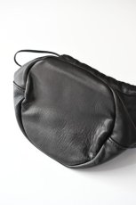 画像6: Scye (サイ) Soft Leather Drawstring Bag [BLACK] (6)