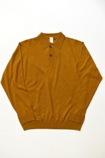 画像2: 【SALE!】MEIAS (メイアス) WOOL POLO PULL OVER＋TEFLON [BROWN] (2)