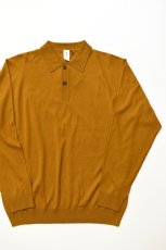 画像1: 【SALE!】MEIAS (メイアス) WOOL POLO PULL OVER＋TEFLON [BROWN] (1)