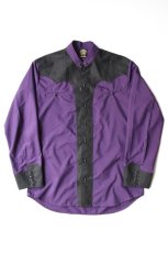 画像2: 【SALE】GRAN HERRADURA (グランヘラデューラ) チャロ コンビ タルーガシャツ [PURPLE] (2)