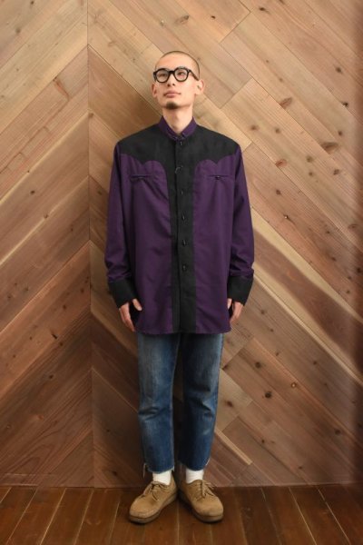 画像1: 【SALE!】GRAN HERRADURA (グランヘラデューラ) チャロ コンビ タルーガシャツ [PURPLE]