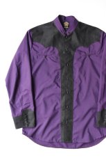 画像1: 【SALE!】GRAN HERRADURA (グランヘラデューラ) チャロ コンビ タルーガシャツ [PURPLE] (1)