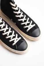 画像2: SHOES LIKE POTTERY (シューズライクポタリー) ハイカットキャンバスニーカー [BLACK]  (2)