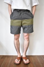 画像12: 【SALE】Short pants every day (ショートパンツエブリデイ)  CENTER LINE HERRINGBONE [GRAY×KHAKI] (12)