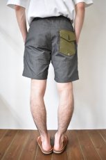 画像14: 【SALE】Short pants every day (ショートパンツエブリデイ)  CENTER LINE HERRINGBONE [GRAY×KHAKI] (14)