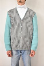 画像13: 【SALE!】FANNI LEMMERMAYER (ファニレマメイヤー) Front Stripe V-neck Cardigan [MINT/GREY] (13)