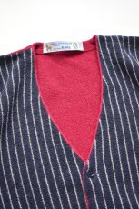 画像3: FANNI LEMMERMAYER(ファンニレマメイヤー) Front Stripe V-neck Cardigan [RED/NAVY] (3)