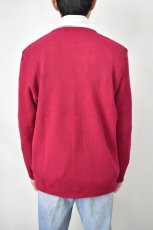画像15: FANNI LEMMERMAYER(ファンニレマメイヤー) Front Stripe V-neck Cardigan [RED/NAVY] (15)