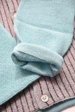 画像8: 【SALE!】FANNI LEMMERMAYER (ファニレマメイヤー) Front Stripe V-neck Cardigan [MINT/GREY] (8)