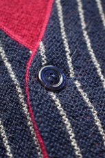 画像6: 【SALE!】FANNI LEMMERMAYER (ファニレマメイヤー) Front Stripe V-neck Cardigan [RED/NAVY] (6)