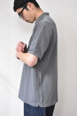 画像13: SCYE BASICS (サイベーシックス) Cotton Pique Polo Shirt [GREY] (13)