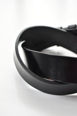 画像3: JABEZ CLIFF (ジャベツクリフ) Stirrup Leather Belt [BLACK] (3)