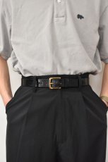 画像7: JABEZ CLIFF (ジャベツクリフ) Stirrup Leather Belt [BLACK] (7)