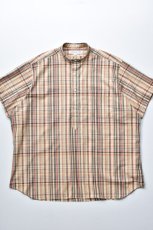 画像2: INDIVIDUALIZED SHIRTS (インディビジュアライズドシャツ) Relaxed Fit Band Collar Pull Over Shirt -別注- [IVY MADRAS] (2)