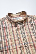 画像3: INDIVIDUALIZED SHIRTS (インディビジュアライズドシャツ) Relaxed Fit Band Collar Pull Over Shirt -別注- [IVY MADRAS] (3)