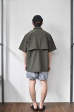 画像16: 【SALE】BURLAP OUTFITTER (バーラップアウトフィッター) TRACK SHORT PRINTED [NAVY/WHITE CANDY STRIPE] (16)