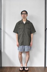 画像13: 【SALE】BURLAP OUTFITTER (バーラップアウトフィッター) TRACK SHORT PRINTED [NAVY/WHITE CANDY STRIPE] (13)