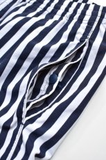 画像5: 【SALE!】BURLAP OUTFITTER (バーラップアウトフィッター) TRACK SHORT PRINTED [NAVY/WHITE CANDY STRIPE] (5)