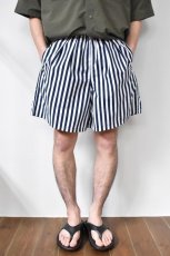 画像10: 【SALE!】BURLAP OUTFITTER (バーラップアウトフィッター) TRACK SHORT PRINTED [NAVY/WHITE CANDY STRIPE] (10)