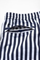 画像9: 【SALE!】BURLAP OUTFITTER (バーラップアウトフィッター) TRACK SHORT PRINTED [NAVY/WHITE CANDY STRIPE] (9)