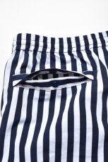 画像9: 【SALE】BURLAP OUTFITTER (バーラップアウトフィッター) TRACK SHORT PRINTED [NAVY/WHITE CANDY STRIPE] (9)