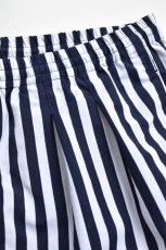 画像4: 【SALE!】BURLAP OUTFITTER (バーラップアウトフィッター) TRACK SHORT PRINTED [NAVY/WHITE CANDY STRIPE] (4)