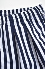 画像4: 【SALE】BURLAP OUTFITTER (バーラップアウトフィッター) TRACK SHORT PRINTED [NAVY/WHITE CANDY STRIPE] (4)